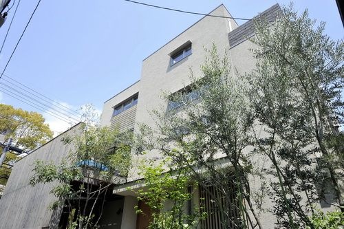 外観が壁面緑化されたおしゃれな住宅