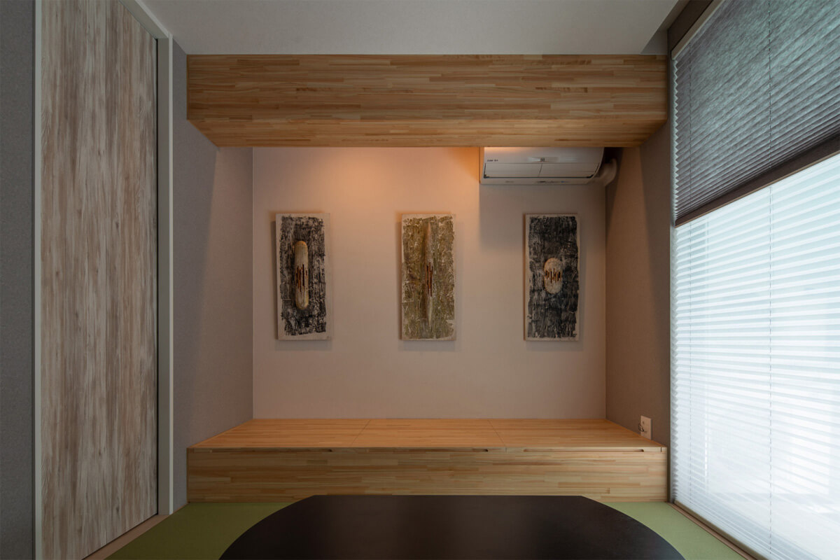 印象的なデザインの床の間