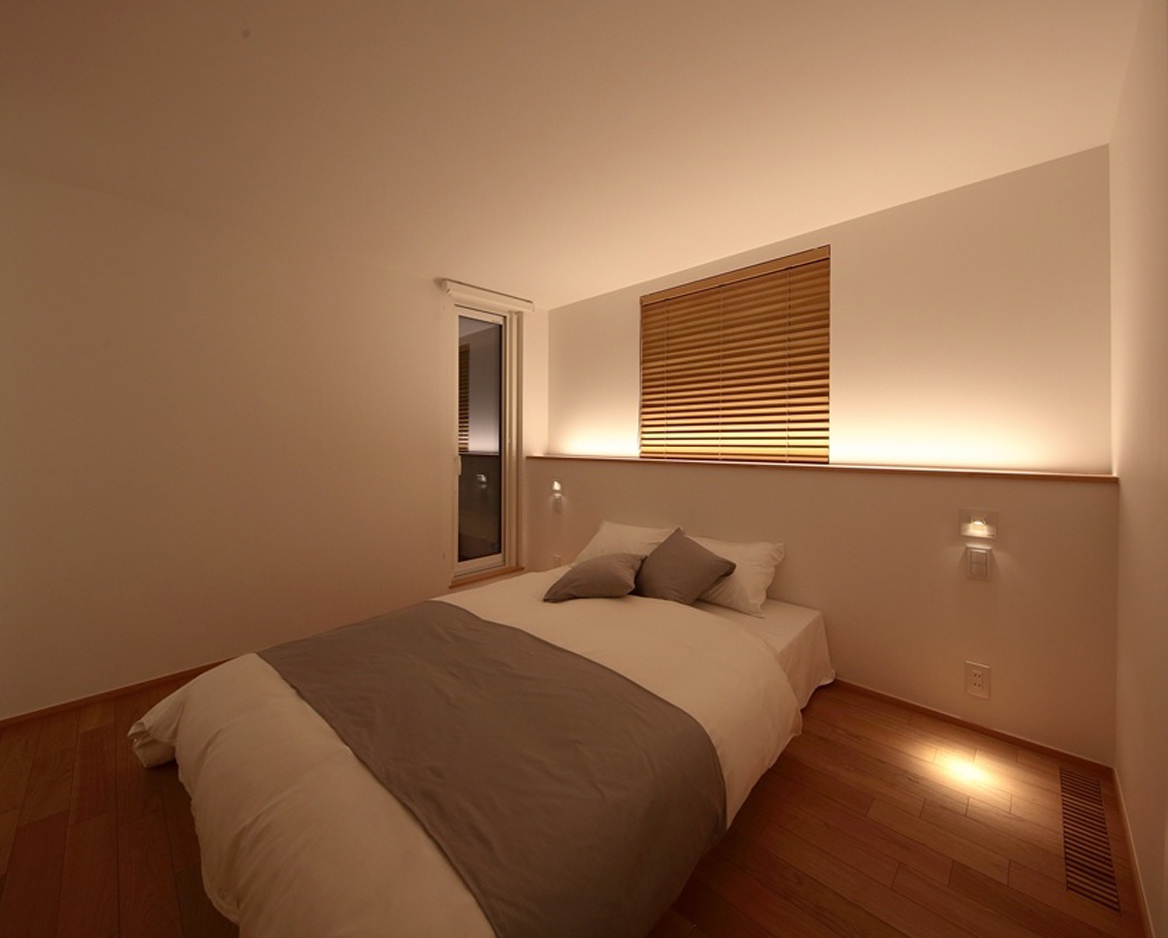 寝室 リラックス空間のデザイン 重量木骨の家