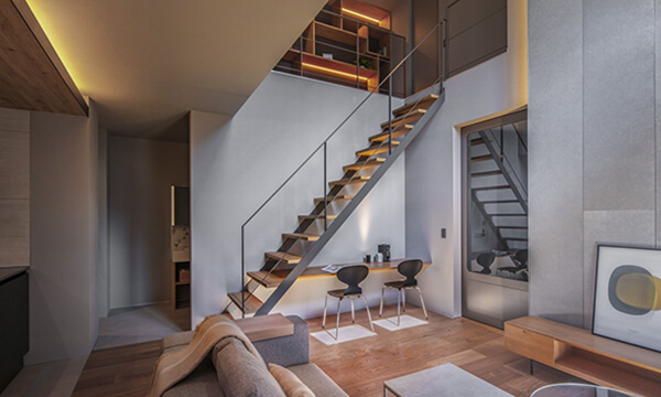 階段下を活かしたスタディスペース