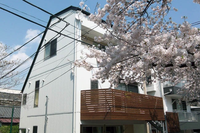 桜とともに暮らす二世帯住宅