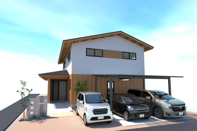 「家族がつながる回遊動線の大空間の家」