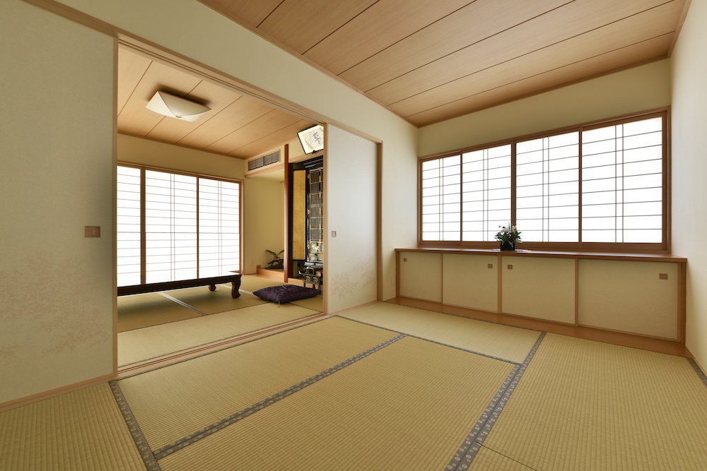 客間となる2間続きの和室