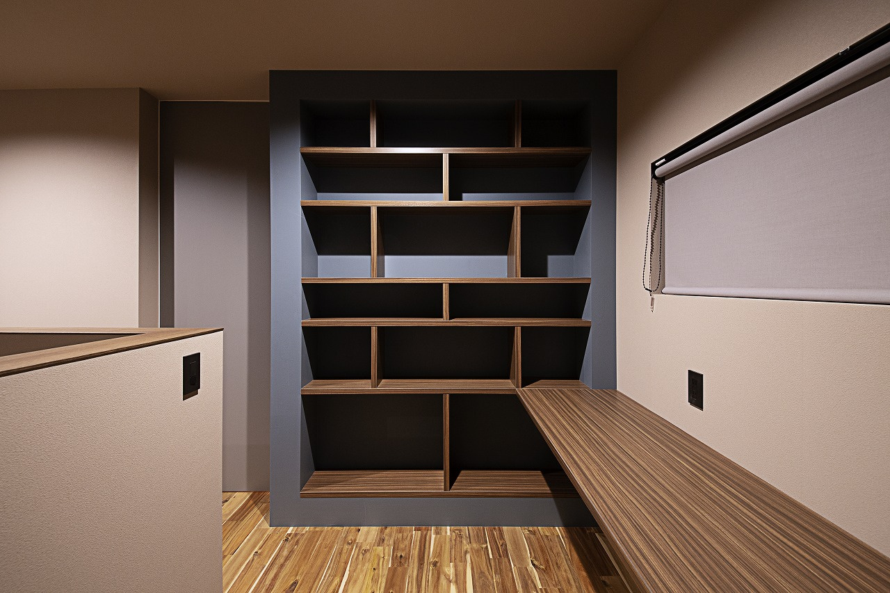 【浜松市中央区/クールホワイト外壁×造作収納】ハイドア・ステルス巾木で仕上げたカスタムMONO-house