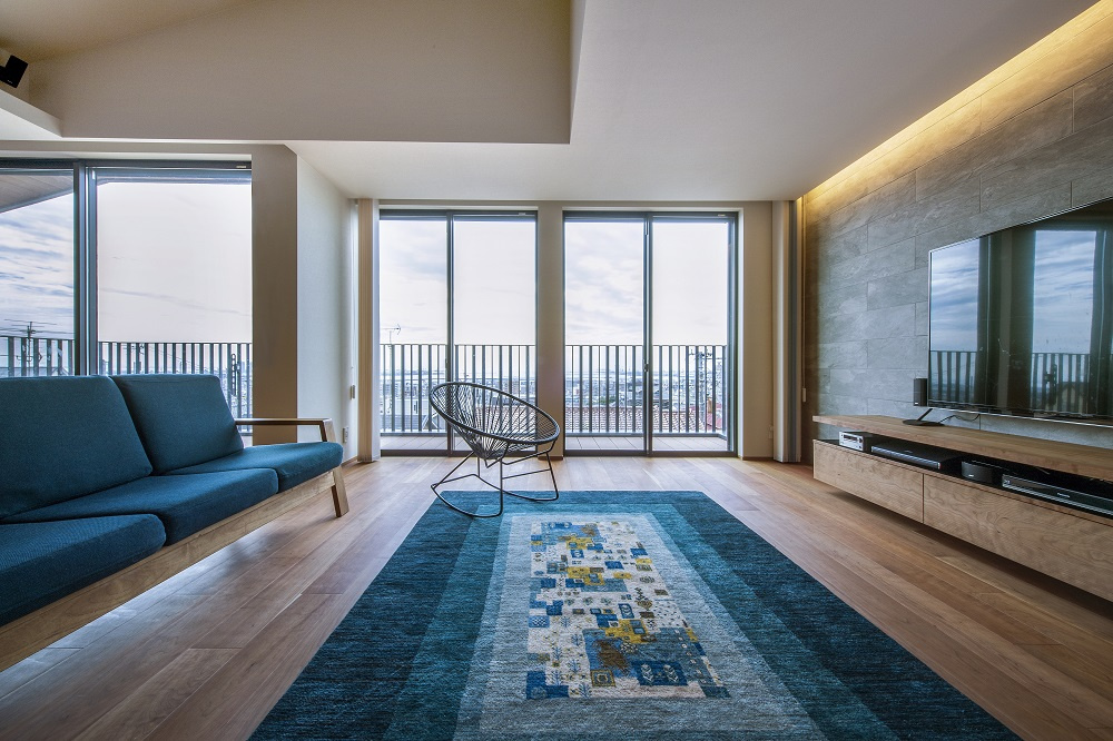 【神戸】素材の質感をバランスよく配置したLDK