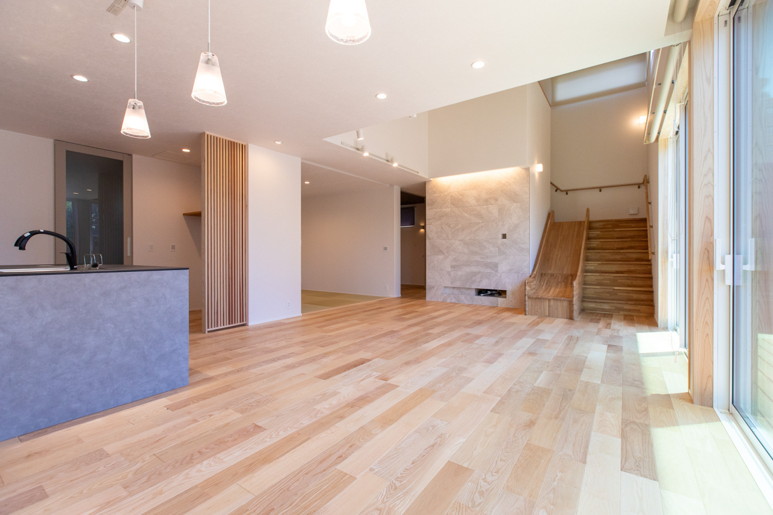 【熊本】滑り台のある、大空間リビングのお住まい