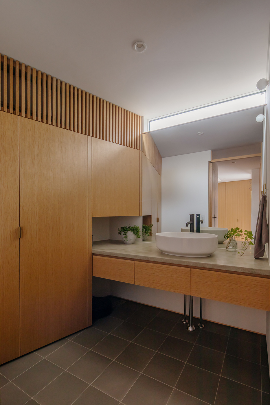 機能美あふれる洗面空間