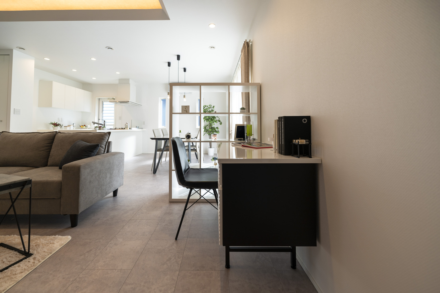 リビング内、ワークスペース