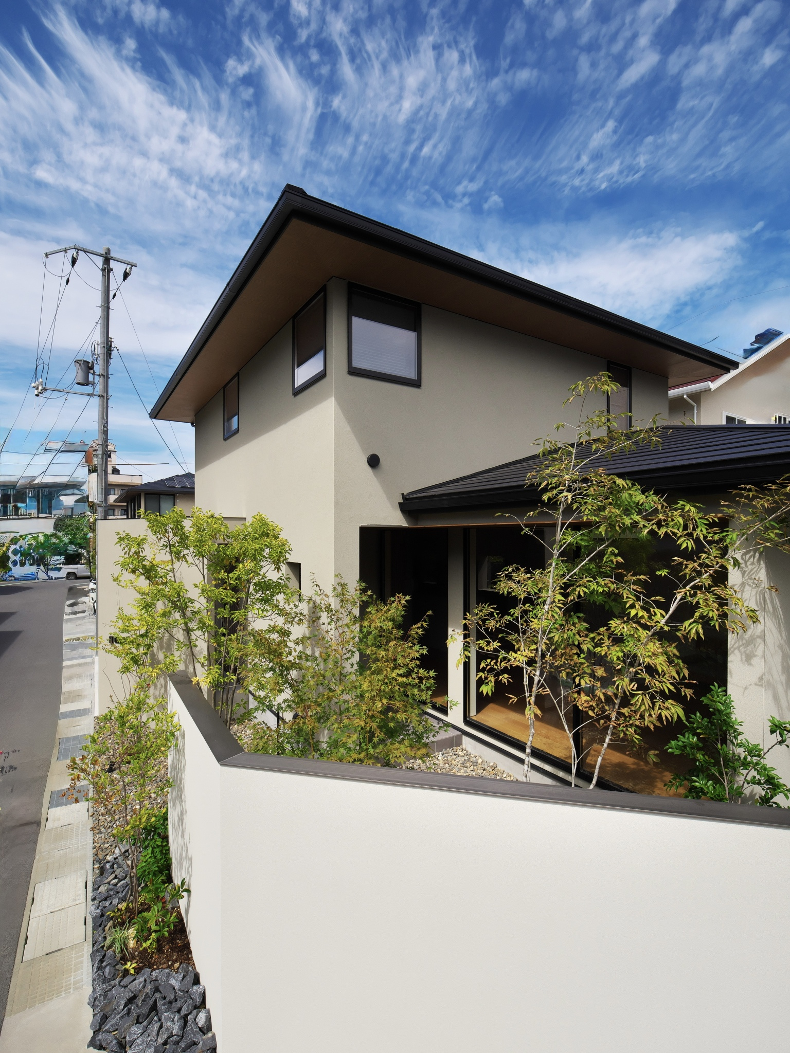 プライベートを考慮した塀