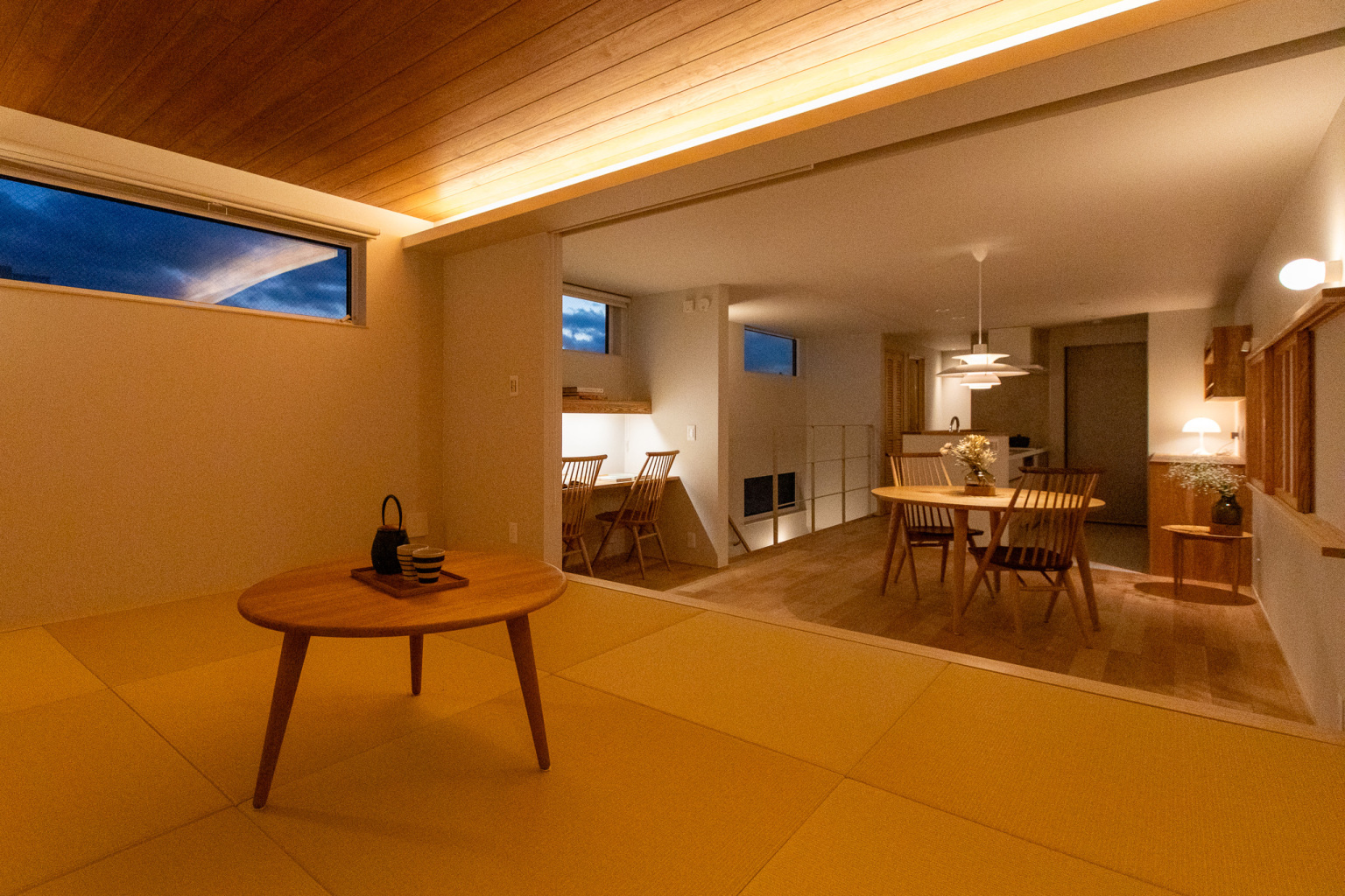 家族の集うワンフロアリビング。