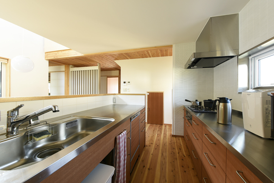 南洋桜の造作キッチン