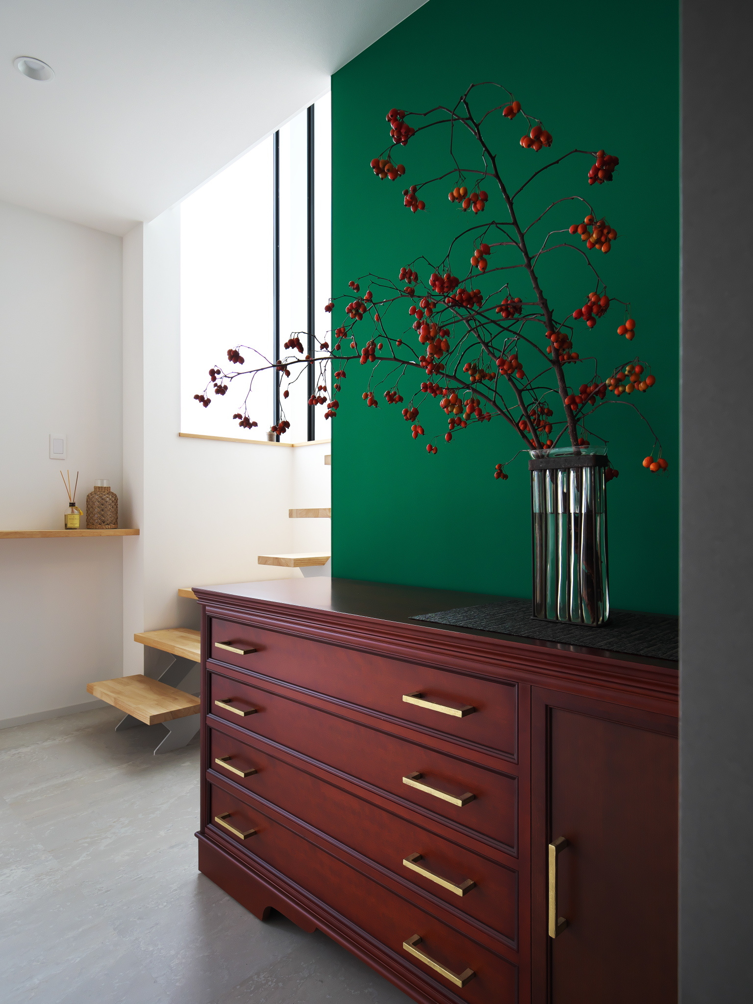 シックなだけでない個性的な緑壁