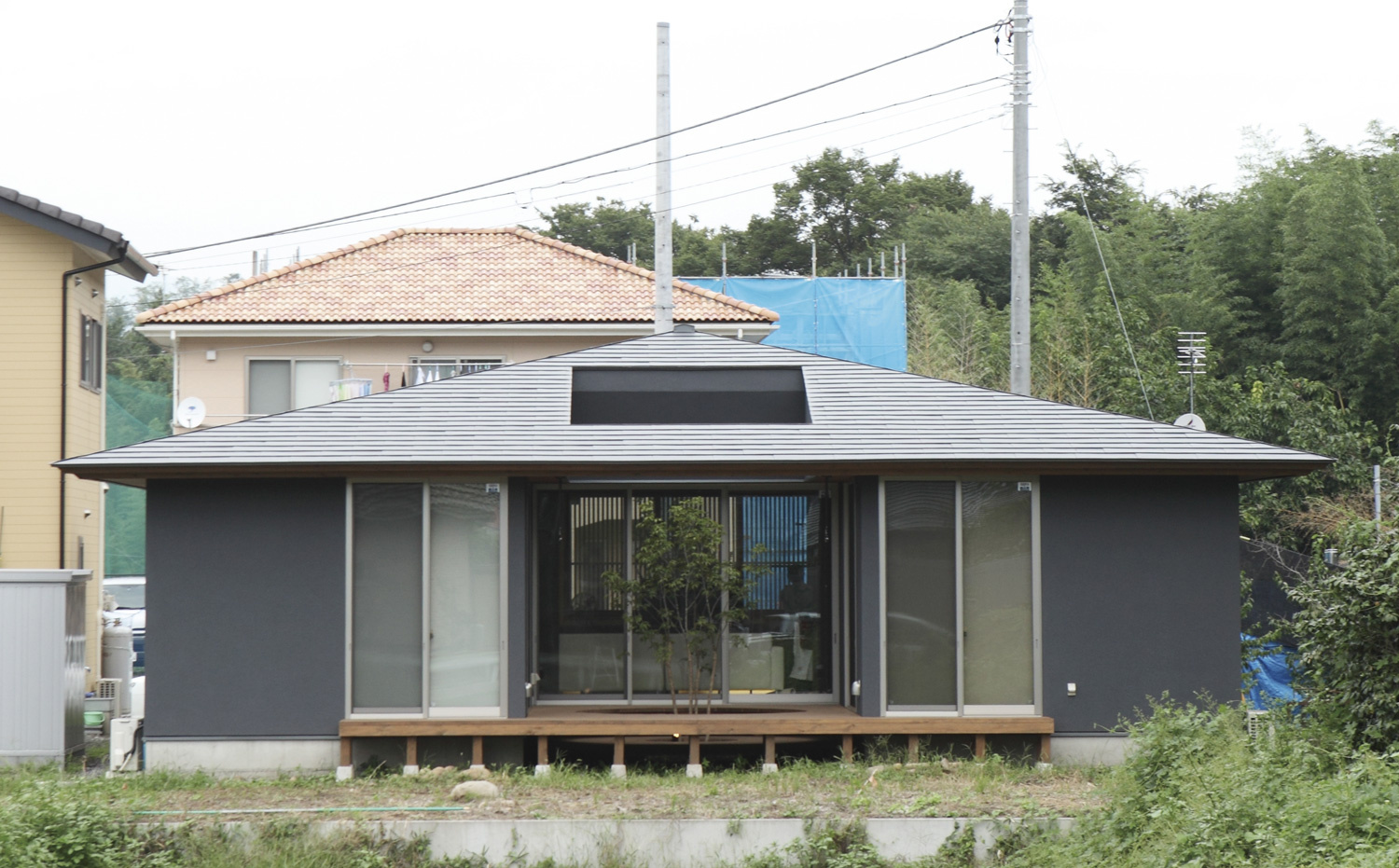 中庭のある平屋の家